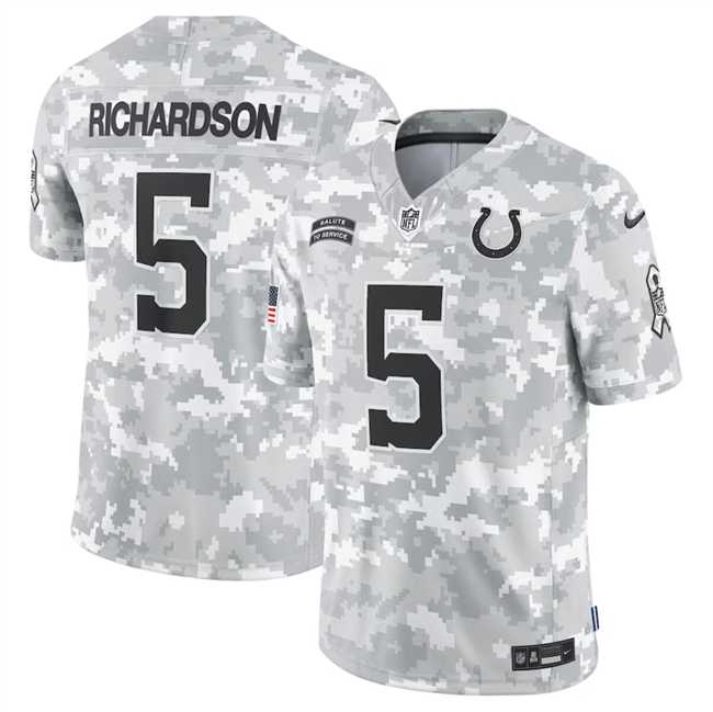 Mens Indianapolis Colts #5 Anthony Richardson 2024 Arctic Camo Salute To Service Limited Stitched Jersey Dyin->indianapolis colts->NFL Jersey